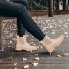 Women's Short Rain Boots Rubber Waterproof Garden Boots Elastic Slip On Ankle Chelsea Boot Fashion Insulated Rain Shoe for