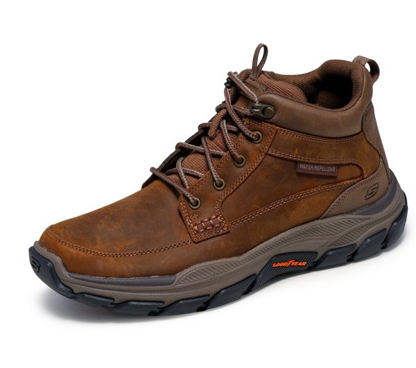 USA Men's Respected-Boswell 204454 Mid Top Leather Moc Toe Lace Up