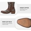 81kcDrB1qBL.jpg 9808 Cowboy Boots for Women Wide Calf, Mid Calf Cowgirl Boots with Low Heel, Western Shoes with Side Zipper
