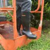 Showave Men's Rain Boots with Reinforced Steel Shank Waterproof Rubber Boots Durable Concrete Boot Outdoor Work Boots