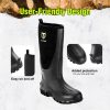 Rubber Boots for Men Multi-Season, Waterproof Rain Boots with Steel Shank, 6mm Neoprene Sturdy Rubber Outdoor Hunting Boots