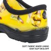 Flat Garden Shoes for Women Waterproof Slip-On Womens Rubber Rain Shoes Gardening Clogs with Comfort Insole