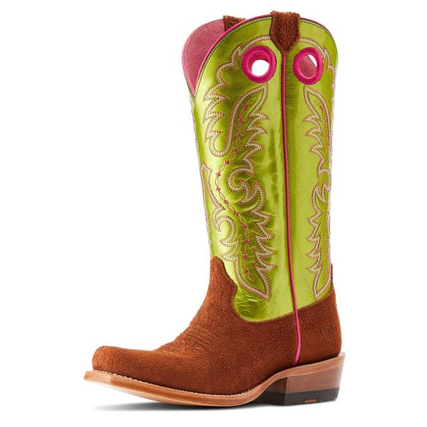 Womens Futurity Boon Croc Snip Toe Pull On Dress Boots Knee High Low Heel 1-2" - Blue, Brown