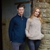 91EF2Mumh2L.jpg Women's Irish Cable Knitted Wool Side Zip Cardigan (100% Merino Wool)